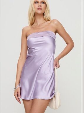 strapless open back dress Kaesie Halter Mini Dress White main image 0